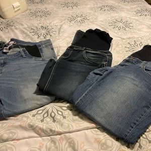 Maternity 2 Pairs Size L/XL Skinny Jeans Pants Denim